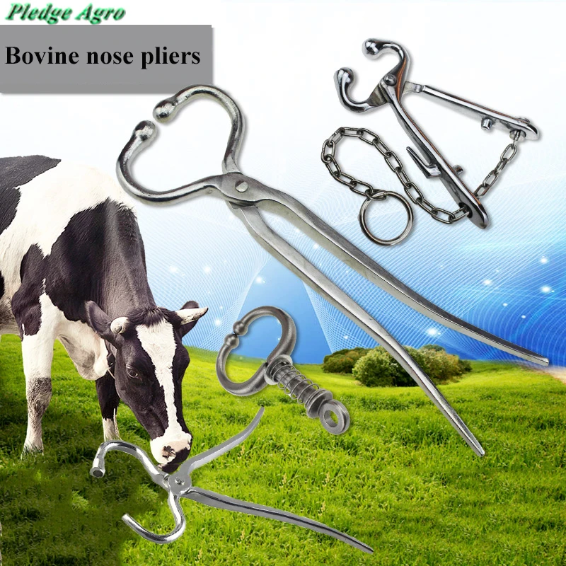 Bovine Farm Equipment Bull Cattle Nose Pliers Cow Nose Clip Piercing Drilling Tools Punch Plier Puncher Ranch Pasture Instrument