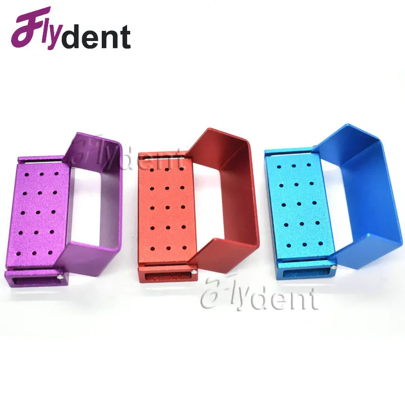 3pcs Dental Disinfection Endo burs 15Holes Box Autoclave Sterilizer Case Burs For Oral Care Tools  Colorful 15 Holes