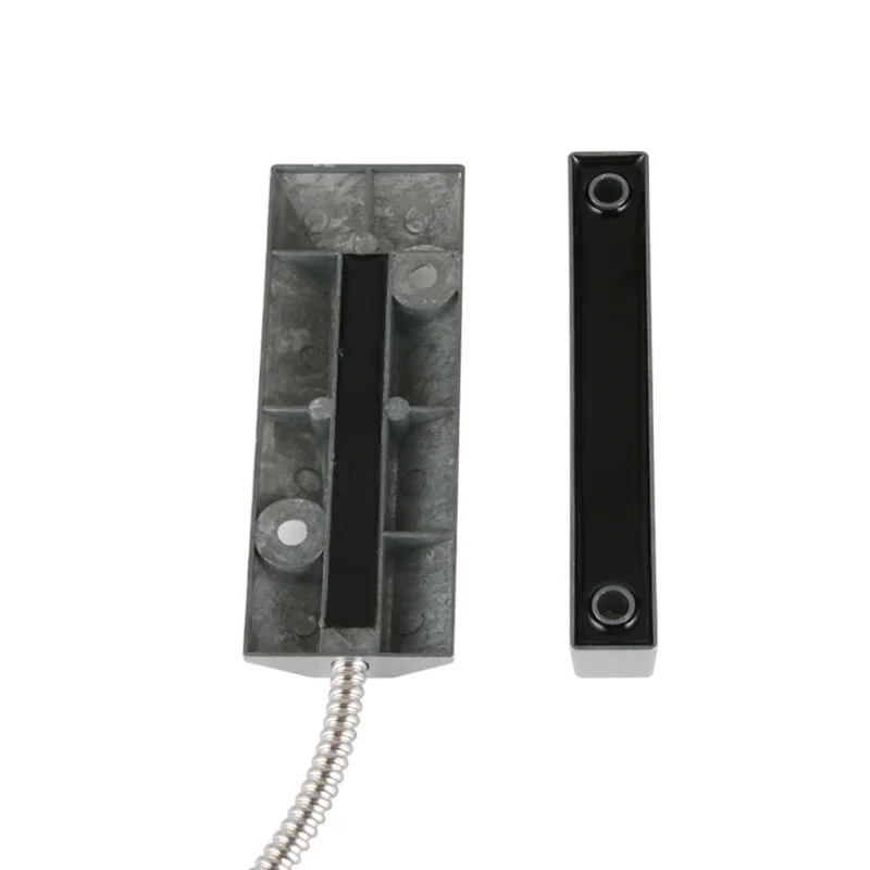 Metal Wired Roller Shutter Door Magnetic Contact Reed Switch with installation Bracket for Security alarm system