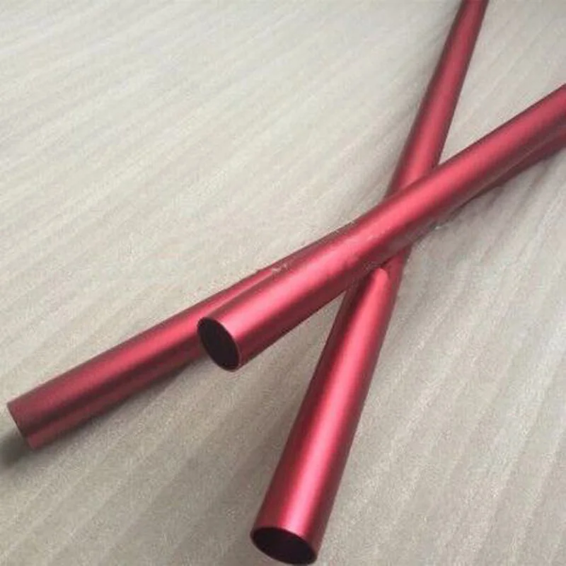 

1Pcs 4mm-9mm inside diameter custom made Oxidation Aluminum tube hollow pipe duct vessel 300mm L 9.5mm-10mm Outer diameter Red