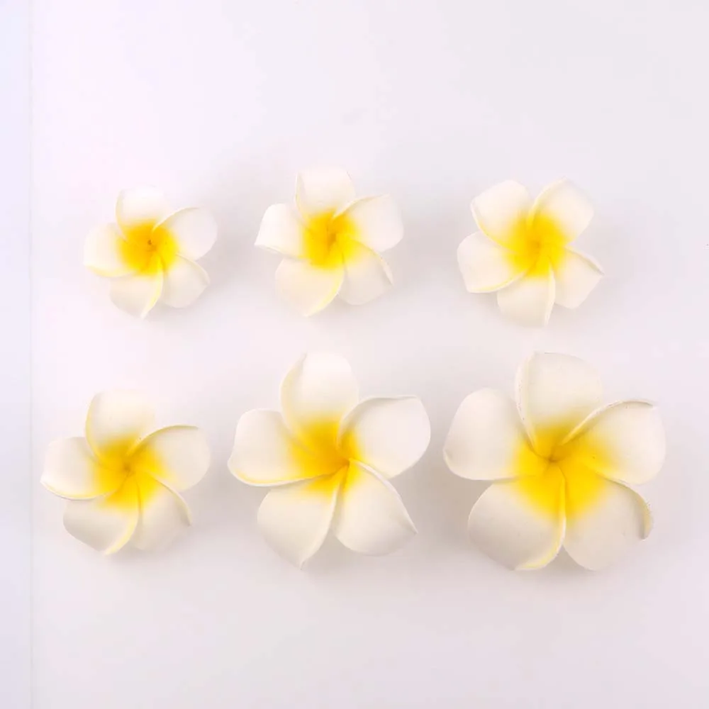 10PCS 6 Size Artificial Multicolor EggFlower Heads/PE Foam Plumeria Hawaiian Vacation Tire DIY Wedding Reception Home Decoration