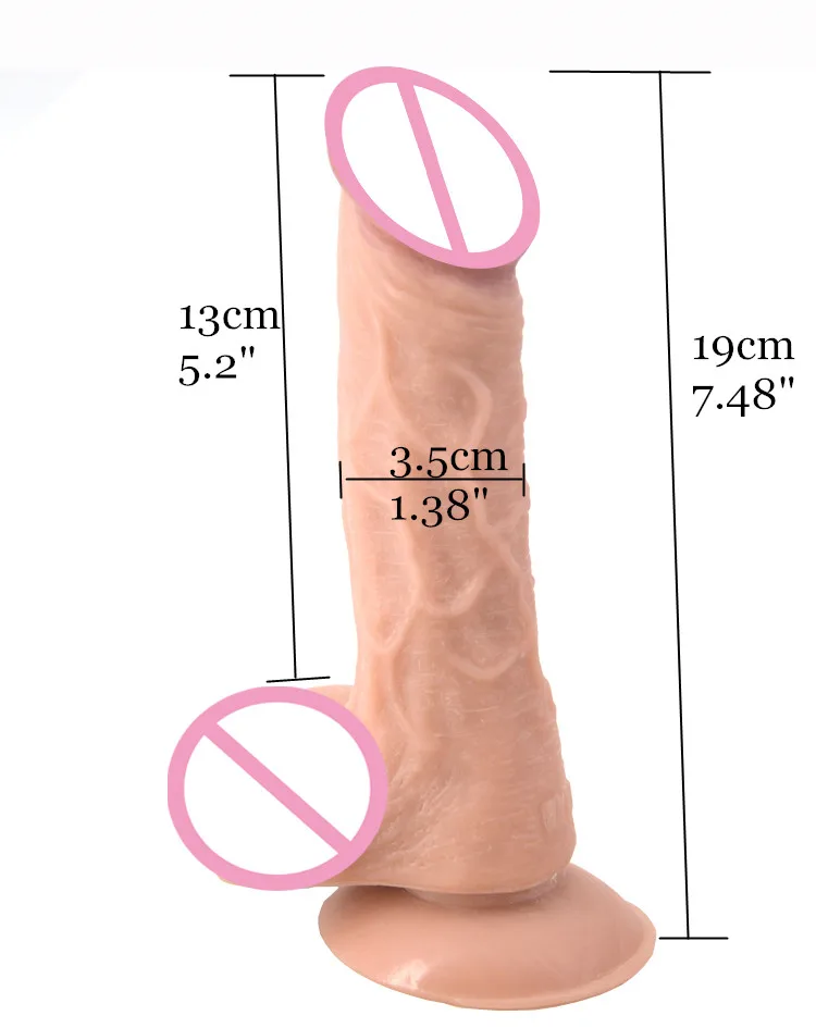 FAAK Discreet package realistic dildo suction cup skin color man fake penis sex products porn toys women masturbation sex shop