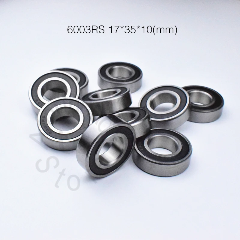 6003RS 17*35*10(mm) 10PieceS bearing ABEC-5 rubber sealing type 6003 6003RSchrome steel deep groove bearing