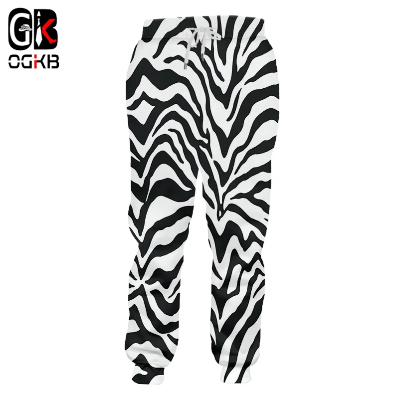 

OGKB Casual Pants Boy New Long Loose Leopard 3D Trousers Printed Zebra Stripes Hiphop Large Size Costuming Unisex Winter Trouser