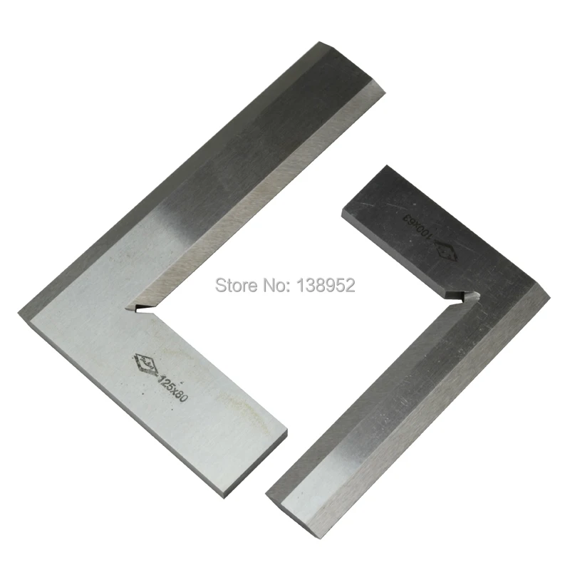 Stainless Steel 125 x 80mm 160x100mm Bladed 90 Degree Angle Try Square Ruler  Broadside L-Shaped 90 Degree Blade Measuring Tool