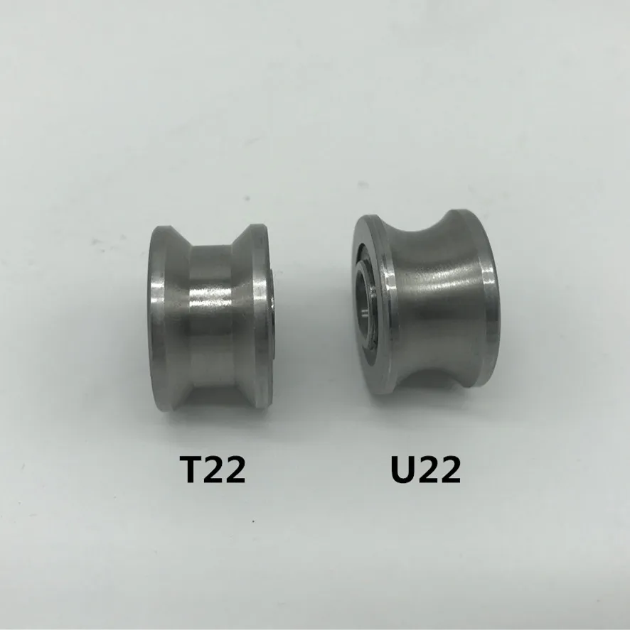 5 pces t22 8x22.5x14.5x13.5mm t sulco rolamento de esferas profundo de aço do sulco traços rolamento de trilho de guia de passeio