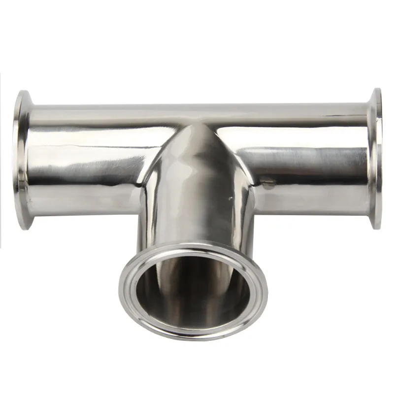 

1" Pipe OD 25mm Sanitary 3 Way Tee Stainless Steel SS304 Weld Ferrule OD 50.5mm fit 1.5" Tri Clamp