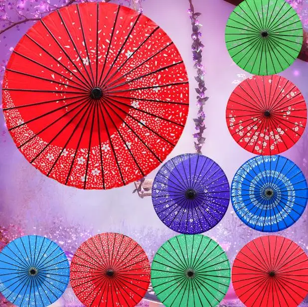 5PCS/lot  PoeticExst New long-straight traditional Japanese vintage craft umbrellas Wedding decoration paper parasols lin2949