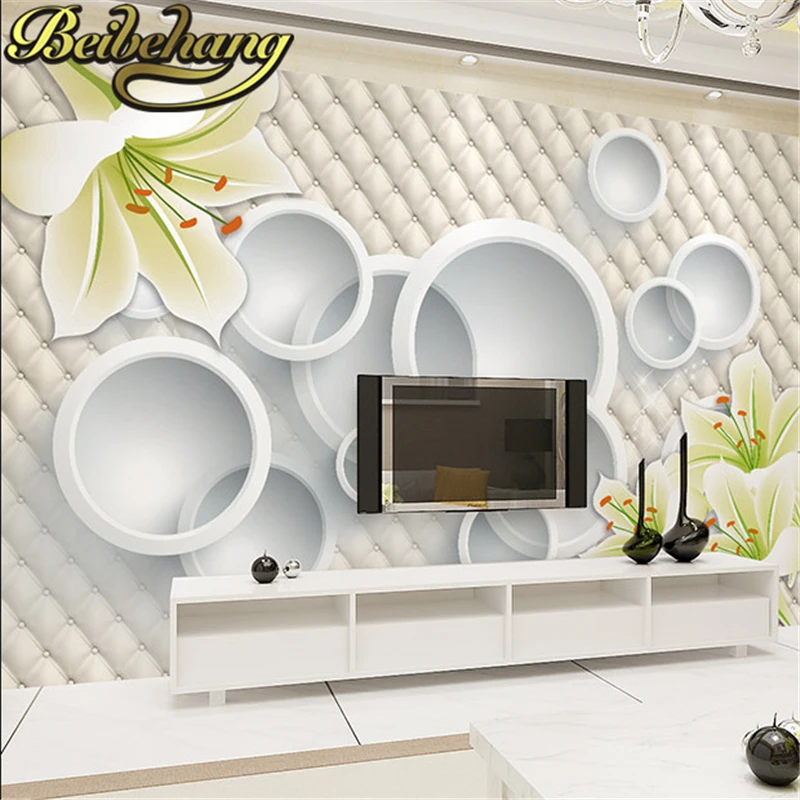 

beibehang Living room TV background wallpaper Seamless wall covering wallpaper customization papel de parede wallpaper for walls