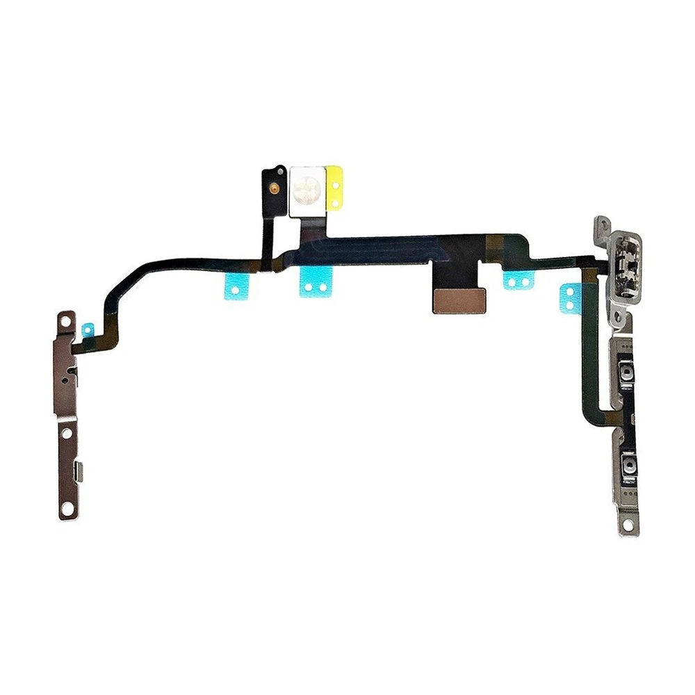 For IPhone 8 8 Plus Power Volume Button Silent Switch Flex Cable With Metal Bracket Installed Replacement