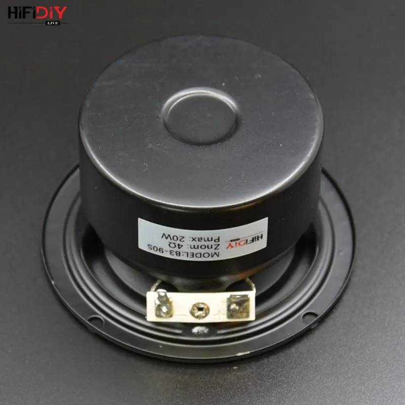 HIFIDIY LIVE Hi-Fi 3" 3.5 inch 90mm Full frequency speaker unit 4OHM 20W  High  Alto  bass  loudspeaker B3-90S