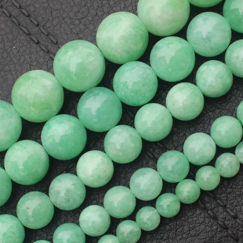 100% Natural Burmese GreenEmerald Jades ,6-14mm Round beads ,For DIY Jewelry Making ! We provide mixed wholesale for all items !