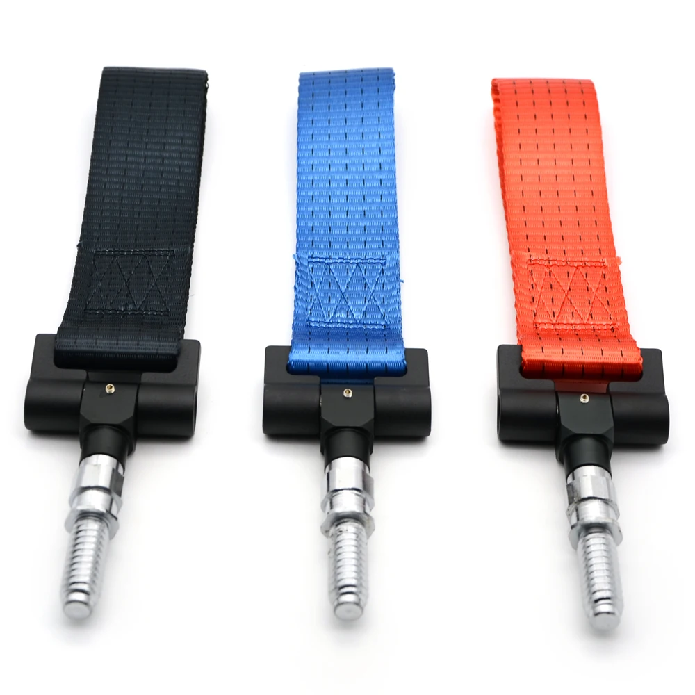 Universal Racing Tow Strap Towing Hook Rope for BMW European Car Auto Trailer Ring Blue/Red/Black