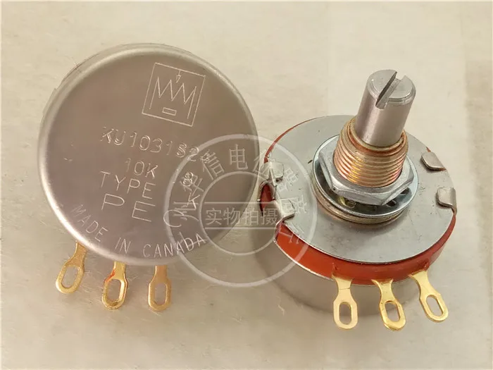 Canada PEC KU1031S24 10K Single Potentiometer Gold Plated Feet