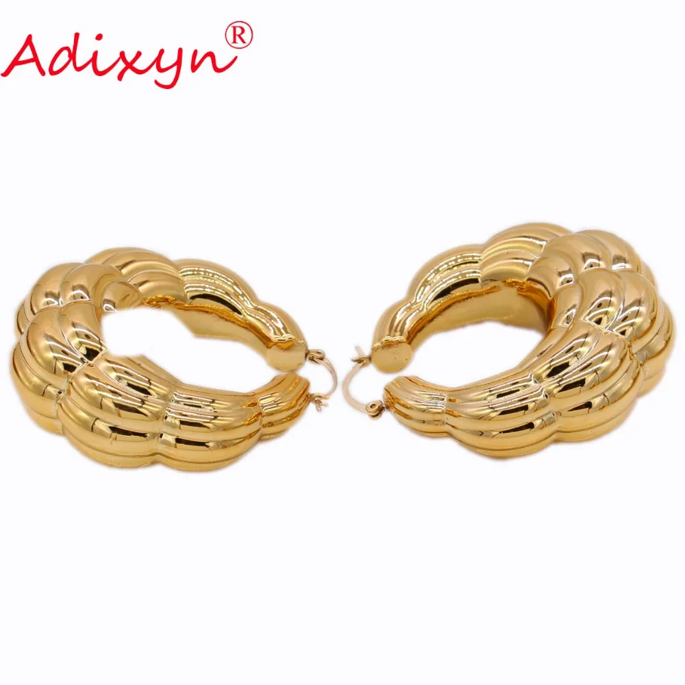 

Adixy New Rose Gold Color Big Lock Earring Indian Jewelry for Women Party Gifts N02187