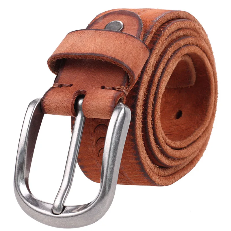 2017 New Arrival Cowboy Designer Belts Men High Quality Real Cowhide Genuine Leather Mens Belts Luxury Quality Ceintures Soft