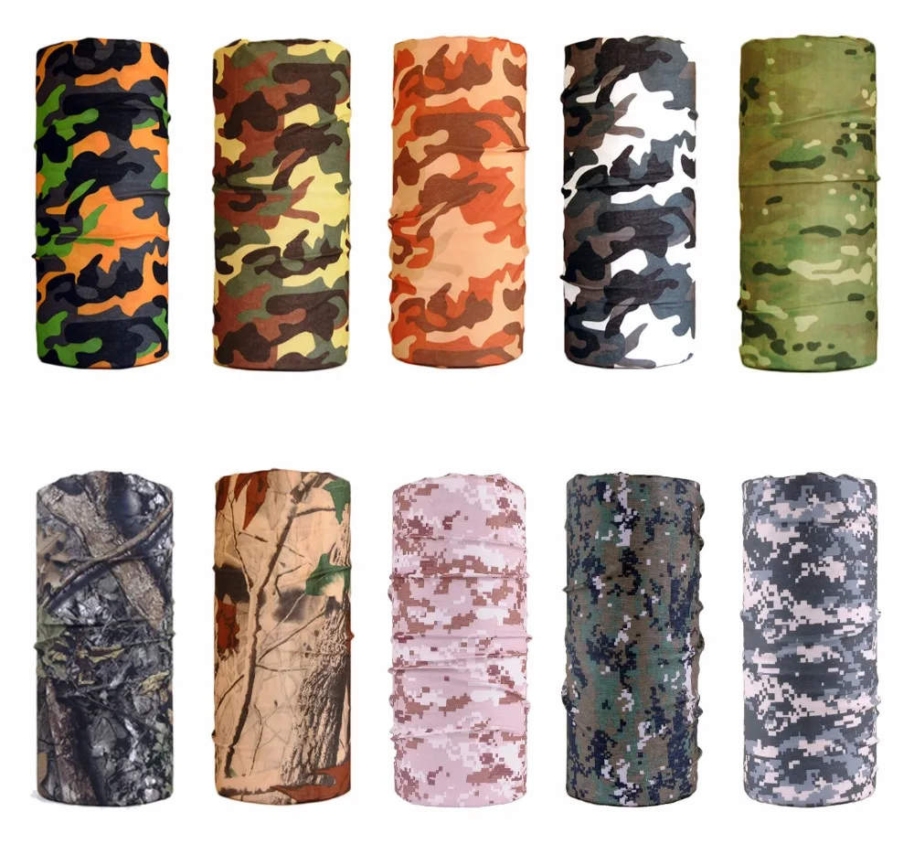 Camouflage Serie Patroon Bandana 'S Sportride Fiets Motorfiets Tulband Magische Hoofdband Sluier Sjaal