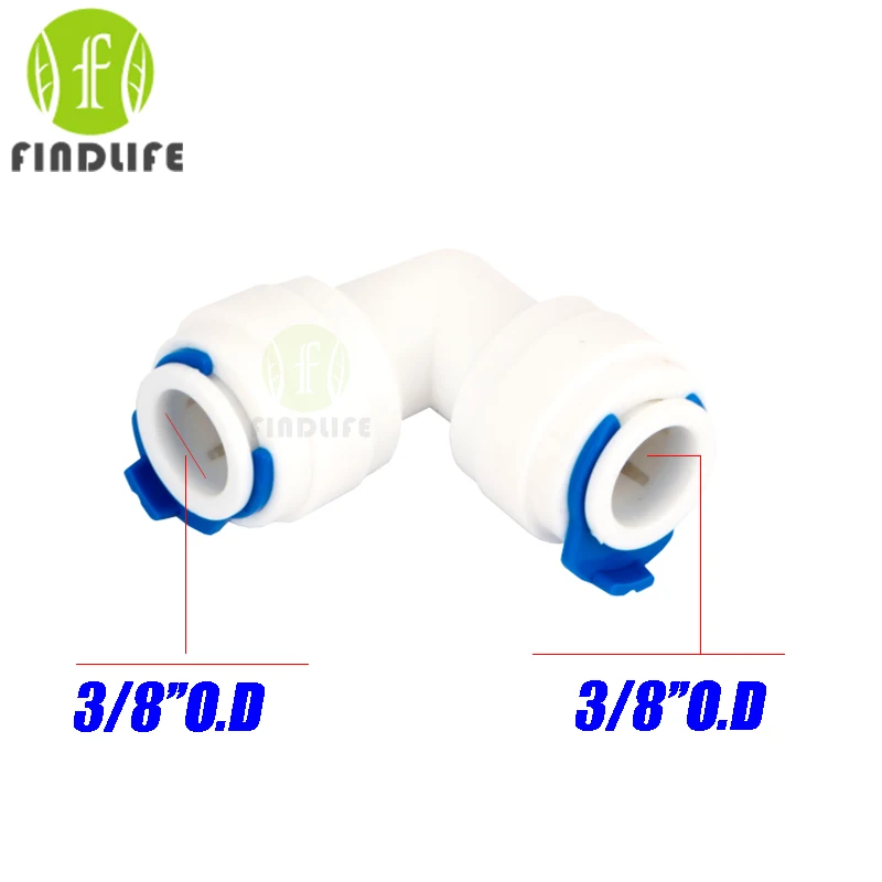 

Water Filter Parts 5pcs 3/8"to 3/8"OD Tube Hose Elbow Quick Connector pipe water connection for ro water purifier system 6060