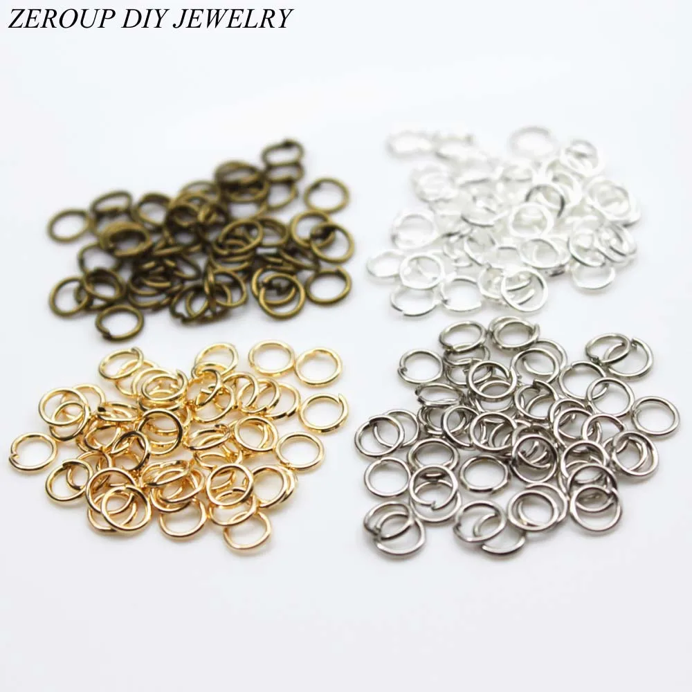 320pcs Metal Jump Rings Silver Color Gold Bronze Color Split Rings Pendant Necklace Connectors For Diy Jewelry Finding Making