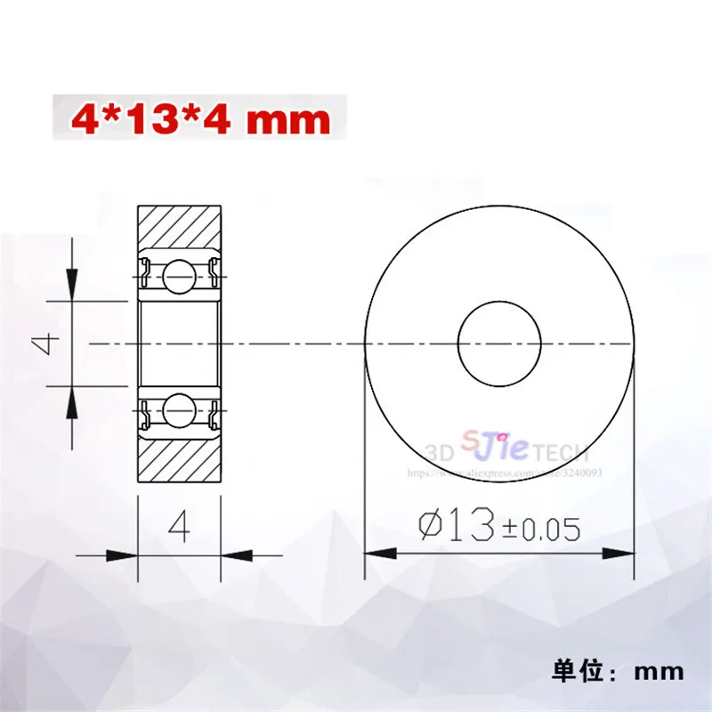 10pcs 4*13*4mm Germany imported PU, super mute, flat wheel, rubber sheave, bearing roller for cash box/showcase/Counting machine