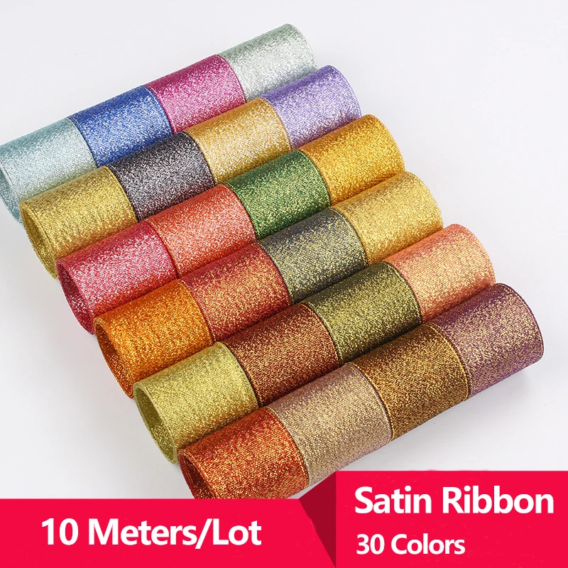 10 Meters/lot Ribbons 29 Colors Christmas Color Satin Ribbons Wedding Decorative DIY Gift Candy Box Wrapping Belt DIY Crafts 1