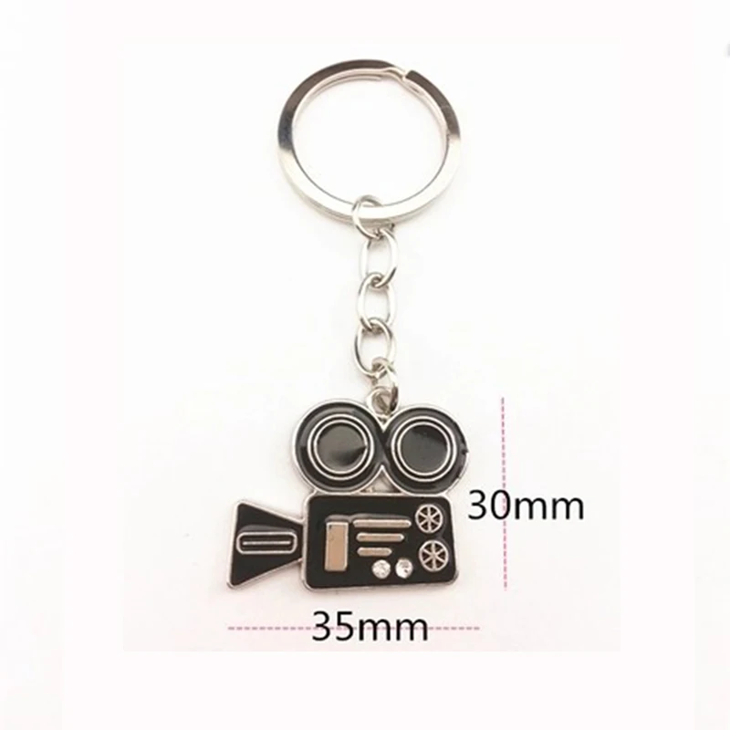 Rhinestone Camera Pendant Key Chains For Men Women Alloy Bag Charm Car Keychain Key Ring Holder Keyring gifts