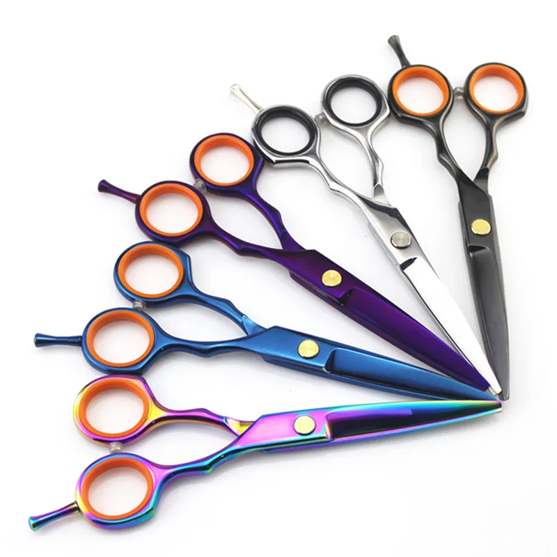 

Professional Japan 440c 5.5'' Color hair scissors haircut thinning barber makas haircutting cutting shears hairdressing scissors