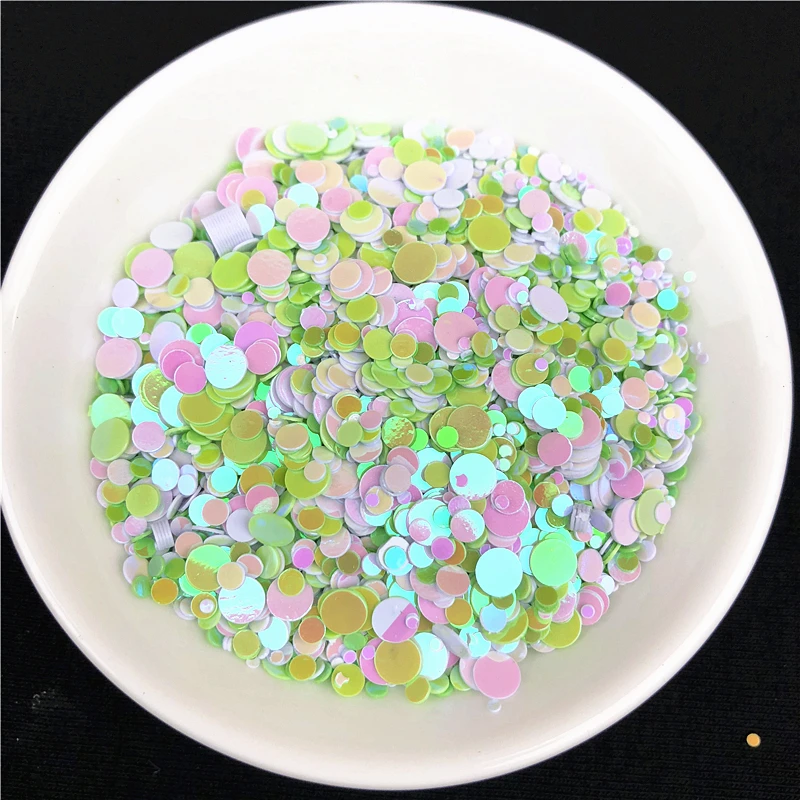 Wholesale 1KG Mix Colors Nail Sequins Multi Size 1-4mm Dot Loose Sequin Paillettes for Manicure,Carnival Wedding confetti