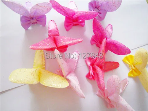 Pet hair accessory plush long bow Lovely bowknot rabbit design ear bb clip pet grooming 50pcs/lot