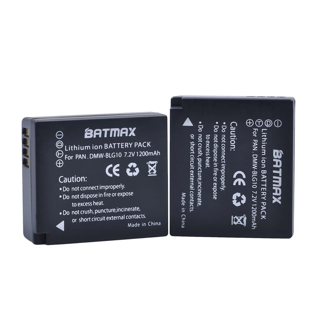 Batmax DMW-BLG10 Bateria DMW-BLE9 BPDC15 Battery+LCD USB Dual Charger for Panasonic DMC-GF6 DMC-GX7/Mark II GF5 LX100 GX80 GX85