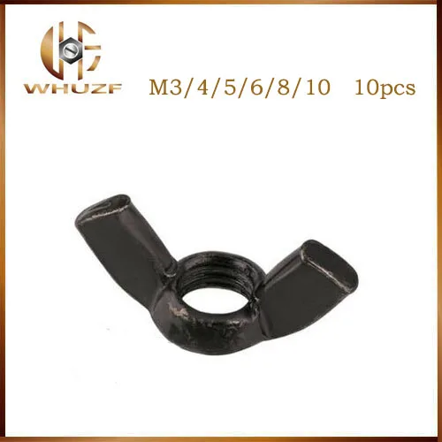 M3/M4/M5/M6/M8/M10/M12 Wing Nuts Black Butterfly Nut  Hand Twist wing Nut DIN315 Steel  Galvanized