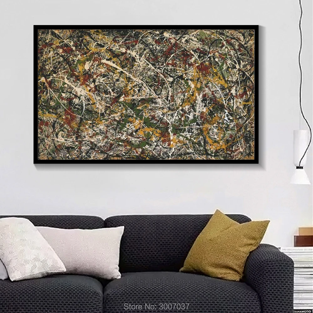 High Quality Jackson Pollock Abstract Handmade Oil Painting on Canvas Painting Colorful Modern Wall Pictures for Home Decor