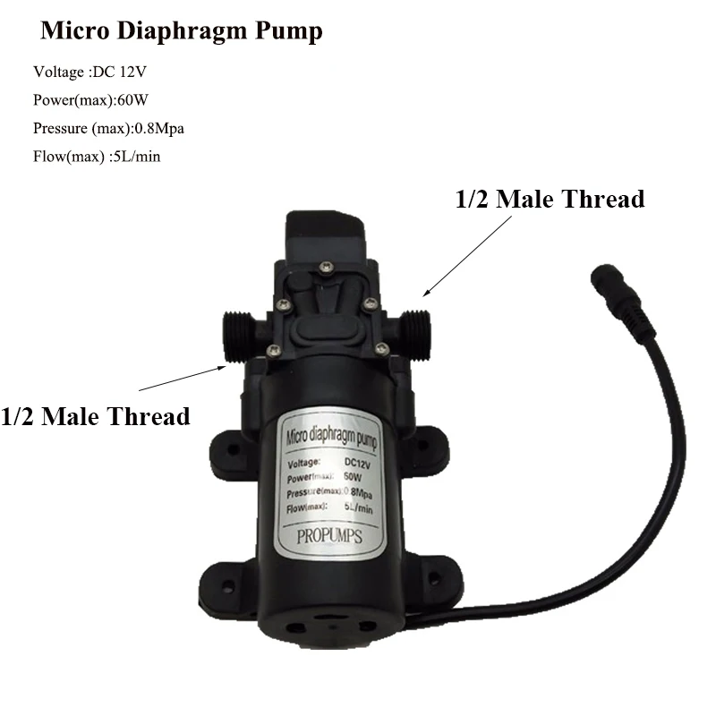 ETC0004 Mini ogród wody parownica 12 V DC 60 W samo-ssanie inteligentny opryskiwacz wody ciśnienie wody opryskiwacz dla kwiaty