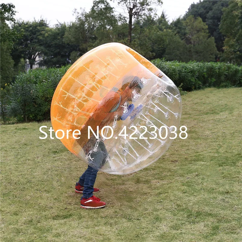 Envío Gratis 1,5 M 0,8mm 100% PVC burbuja inflable balón de fútbol parachoques de aire balón de fútbol Zorb burbuja de fútbol para deportes al aire libre