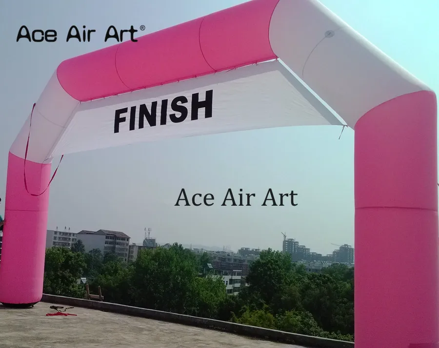 Customizable Pink 10 X 4 m Inflatable Arch for Rallying Challege Marathon Racing and Sports Arches