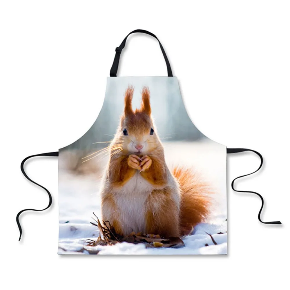 High quality 3D printing squirrel home leisure fashion kitchen aprons