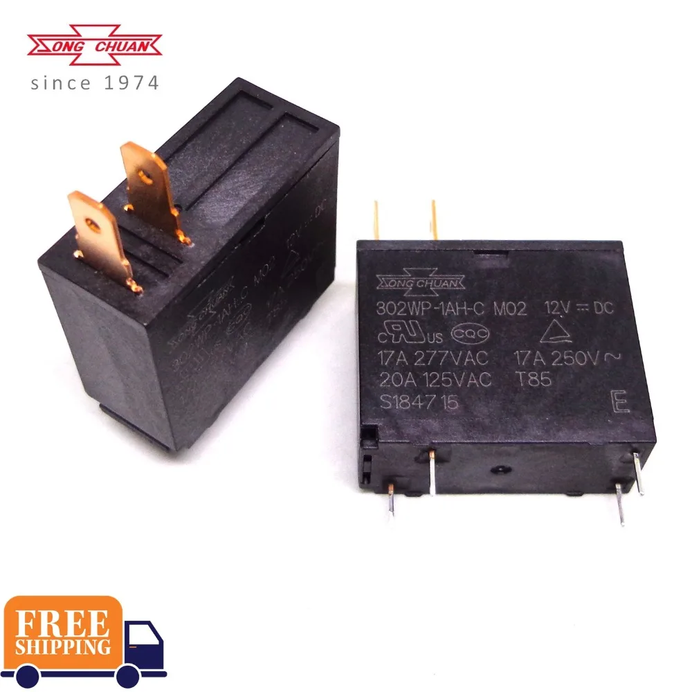 5PCS SONGCHUAN RELAY 302WP-1AH-C-M02 12VDC 100%-new-original