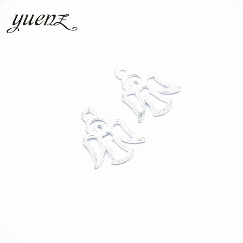 YuenZ 20pcs Antique Silver color Angel Charm Metal Charms Necklace Jewelry Diy Jewelry Findings Handmade Craft 20*16mm I206