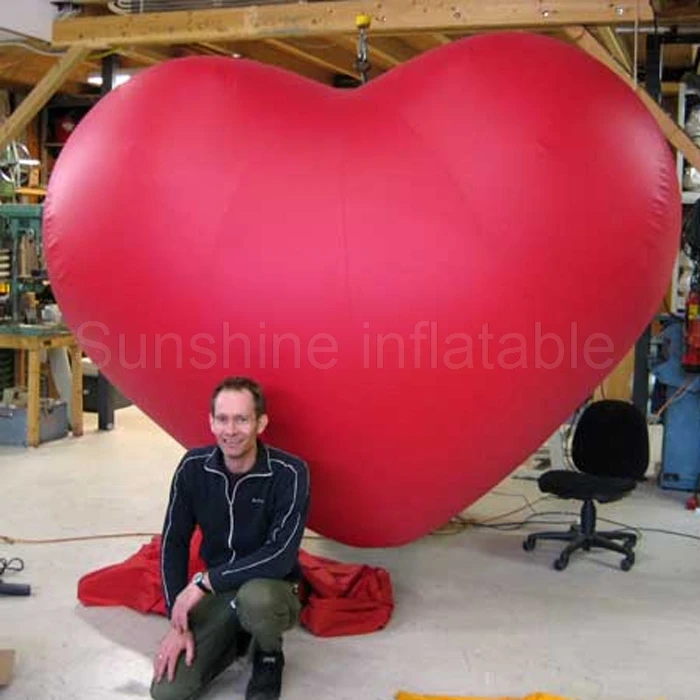 Custom made wedding valentine decoration item large inflatable red heart sale