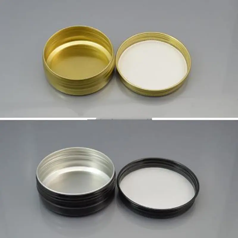 60g Black gold Aluminum Empty Bottle Jar Cream Eye Gel Lip Pomade Empty Cosmetic Containers F20173313