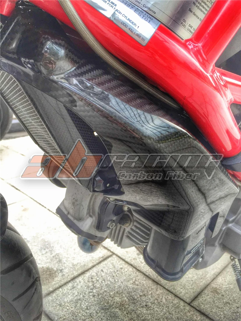 Radiator Side Covers Side Panel Fairing Cowling For Ducati Monster  696 795 796 1100 Full Carbon Fiber 100%