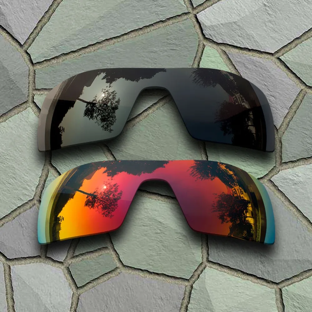 

Grey Black&Violet Red Sunglasses Polarized Replacement Lenses for Oakley Oil Rig