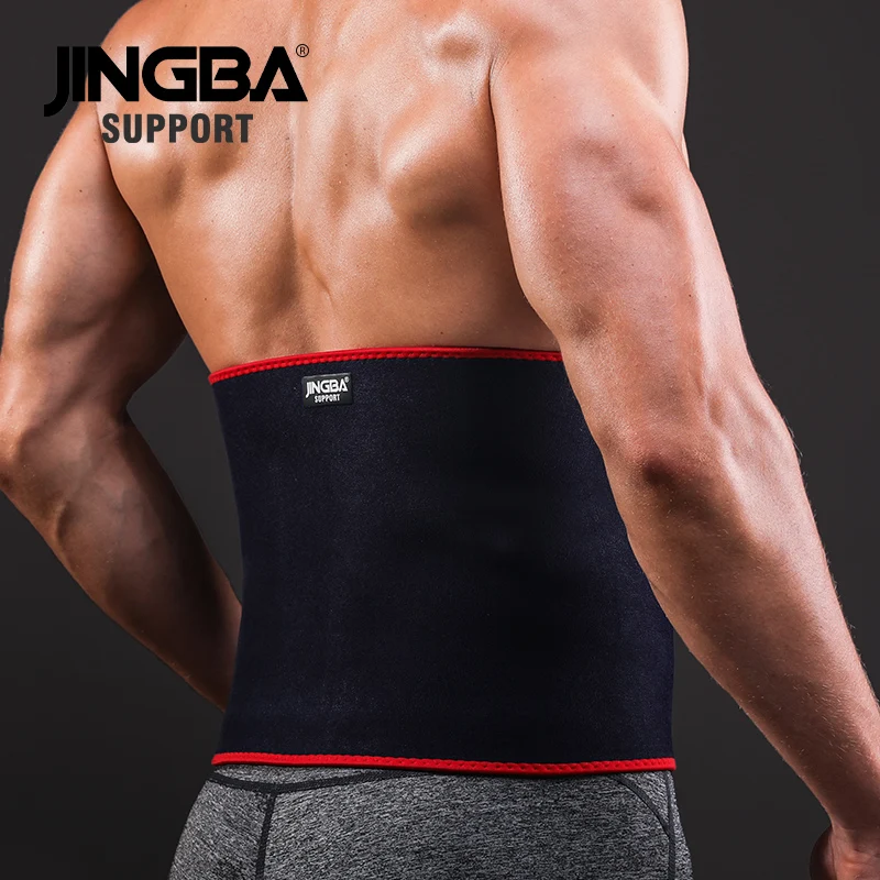 JINGBA SUPPORT Waist trimmer Slim fit Abdominal Waist sweat belt Professional Adjustable Waist back support belt Fitness Equipme