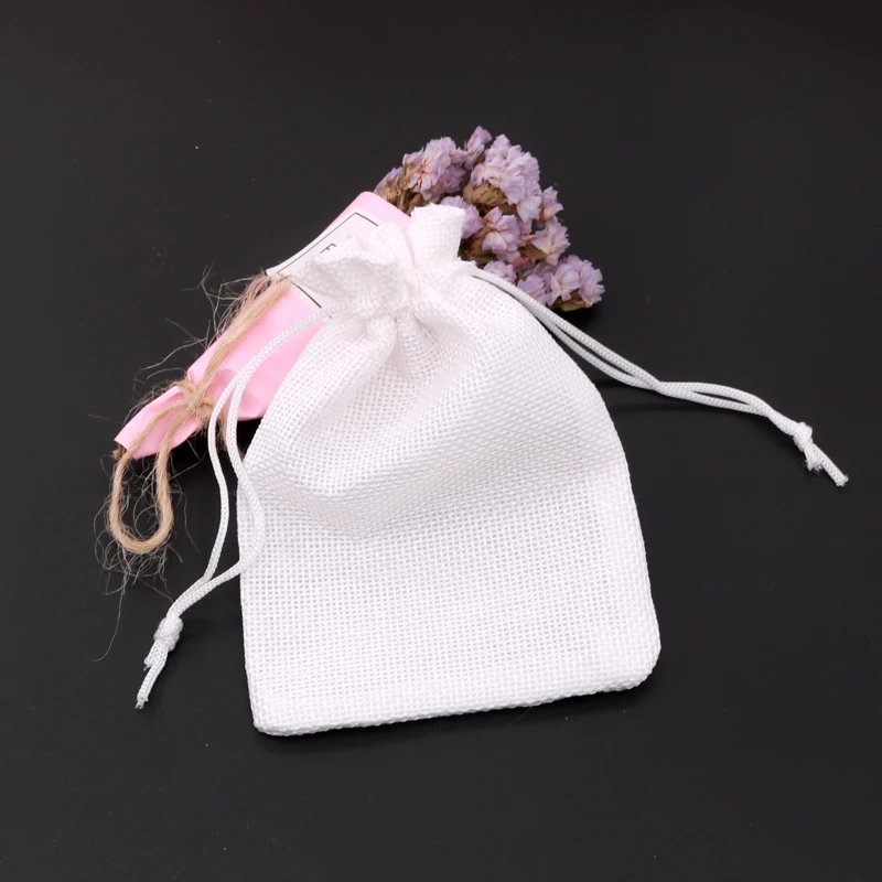 

50pcs/lot 10x14cm Drawstring Pouch Cotton White Gift Bag Packaging Candy Wedding Party Christmas Stored Bag