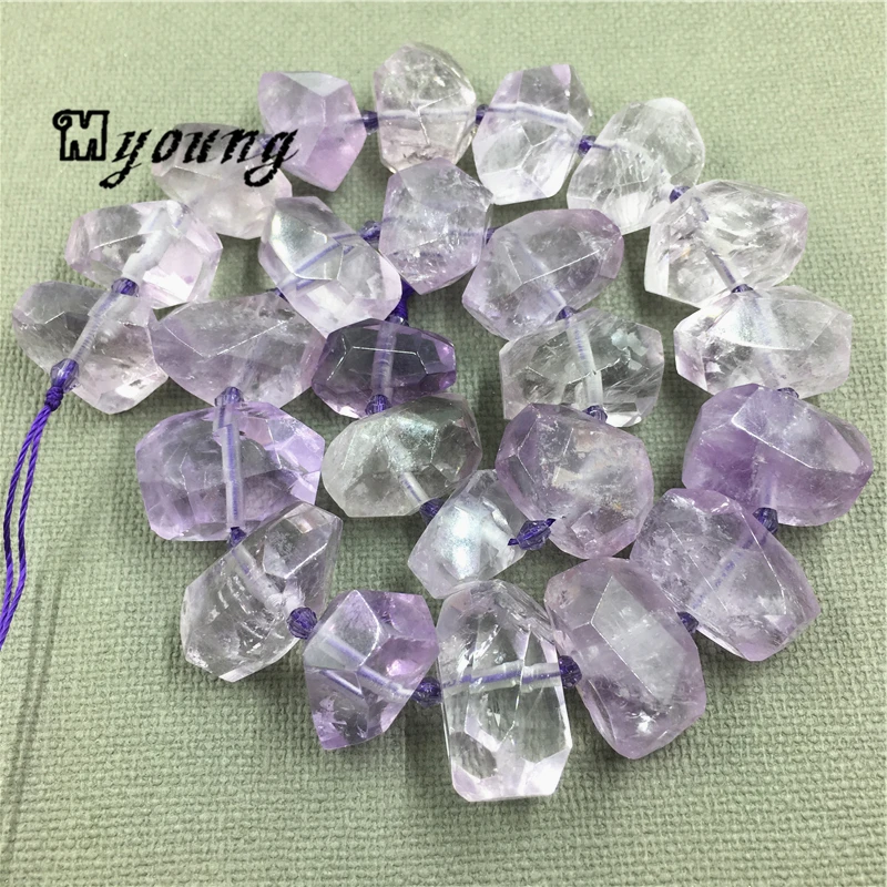 Faceted Crystal Quartz Druzy Nugget Beads,Natural Amethysts\\Rose Pink Quartz\\Citrines\\Fluorite Cut Gems Stone Space Beads MY559