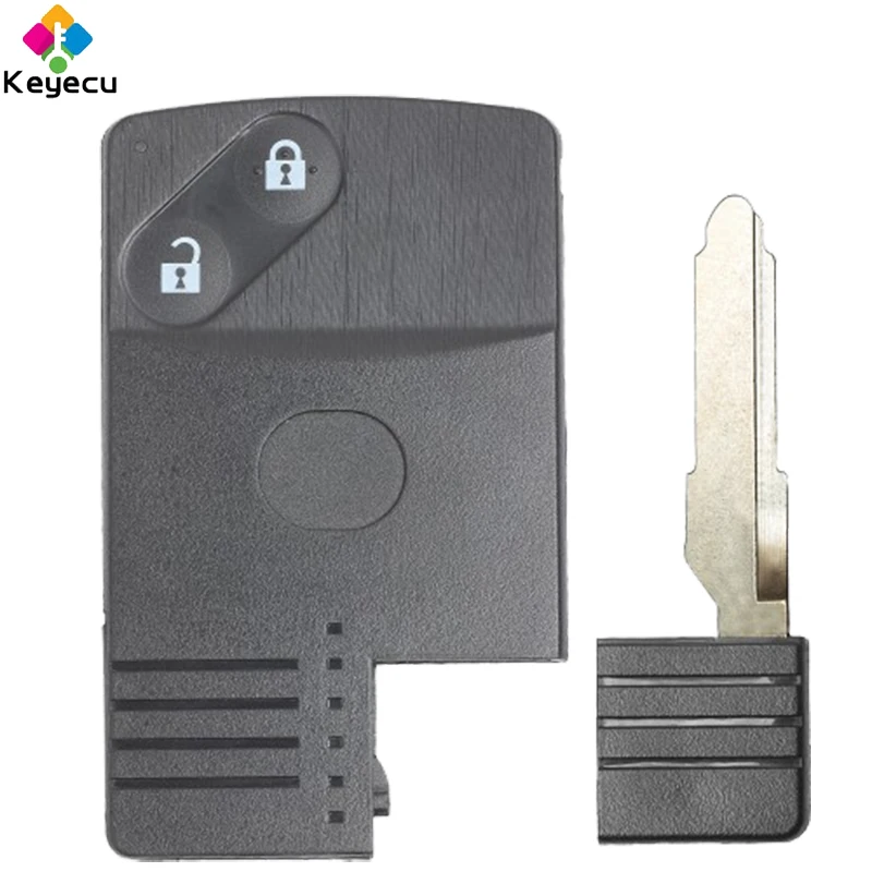 KEYECU Wymienna obudowa zdalnego kluczyka samochodowego z nieobciฤtym ostrzem 2 3 4 przyciski do Mazda 5 6 CX-7 CX-9 RX8 Miata MX5