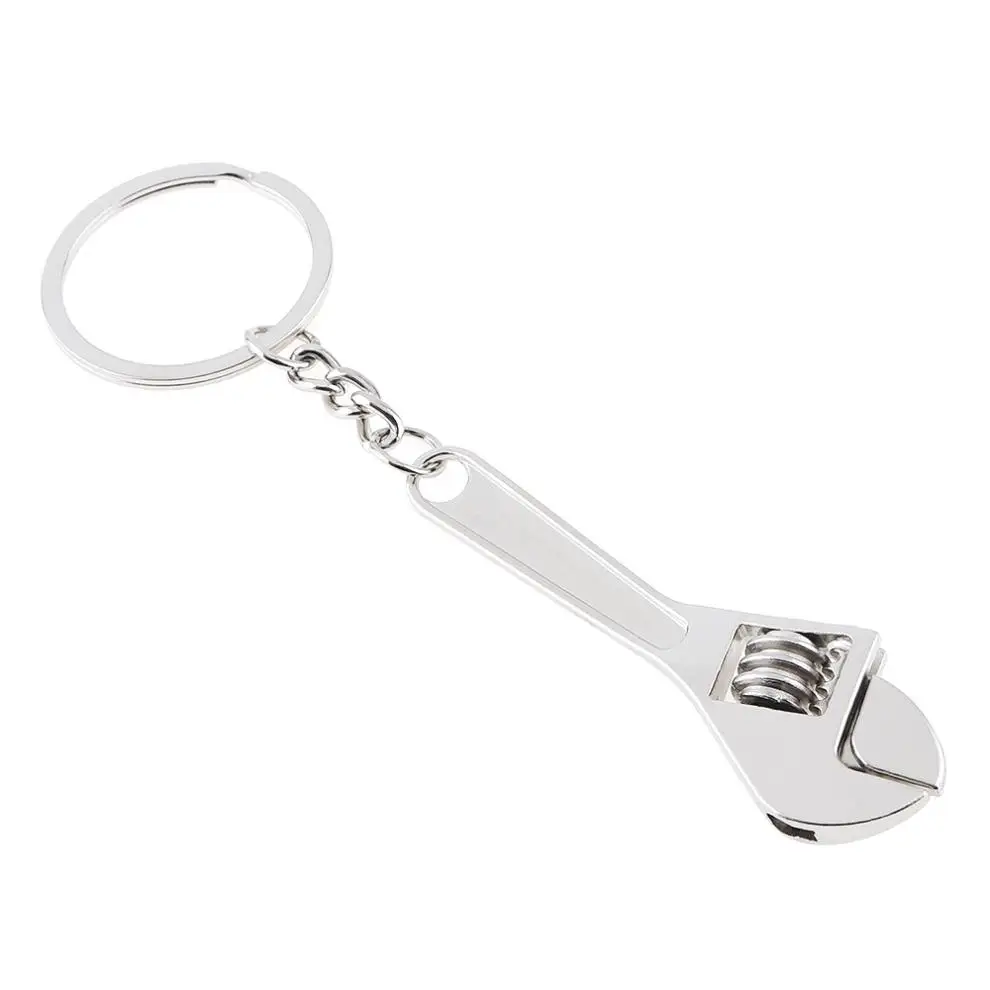 Portátil Mini Chave Ajustável Chaveiro com Corrente, Liga De Zinco, Decoração para Remover Peças Pequenas