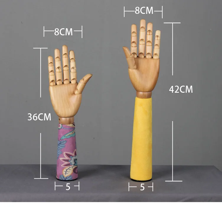 Fashion Style New Arrival Colorful Women  Wooden Hand Mannequin Sexy Hand Maniqui For Sale