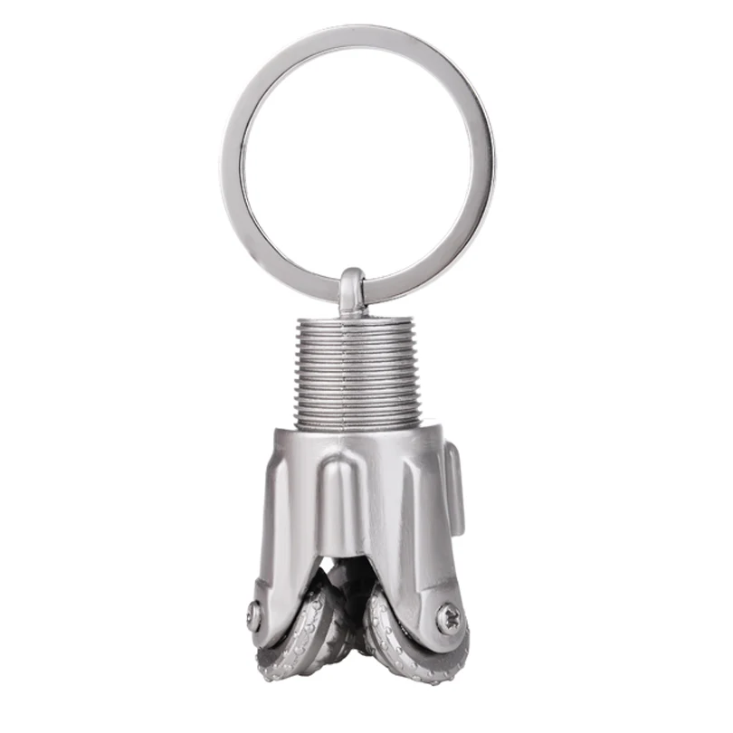 Creative PDC Oilfield Gear Drill Bits Key Chain Holder Metal Keyring Gift