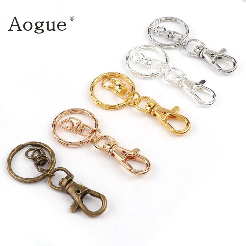 28x68mm High Quality Swivel Lobster Clasps Clips Hooks Key Ring DIY Key chains Split Key Ring Jewelry Finding